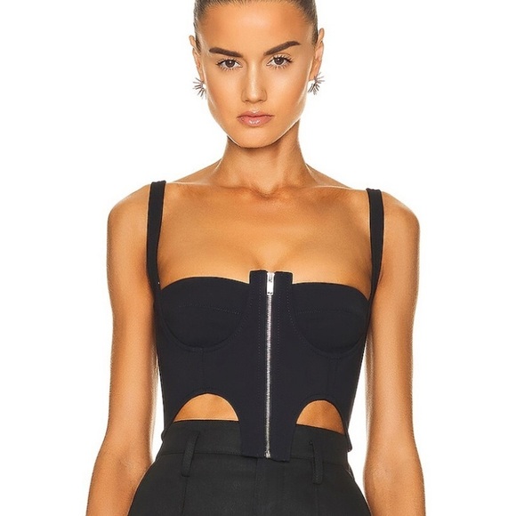 NWT Dion Lee Double Arch Bustier Top in Black - Size 0 - Picture 1 of 9